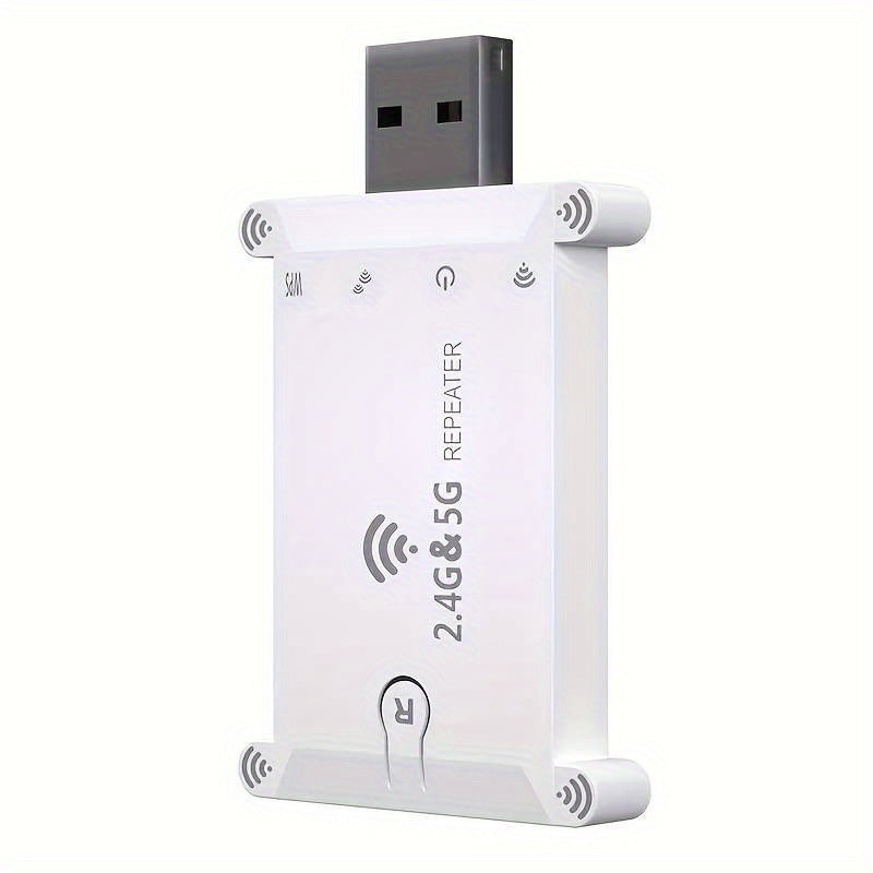 Extensor de Wi-Fi, Potenciador de Señal Wi-Fi, 1200Mbps, Banda Doble 2.4GHz y 5GHz, Fuerte Penetración de Wi-Fi, Conexión de Dispositivo con un Clic, Configuración Táctil, Cobertura Completa para tu Rango de Internet en Casa, Amplificador WiFi