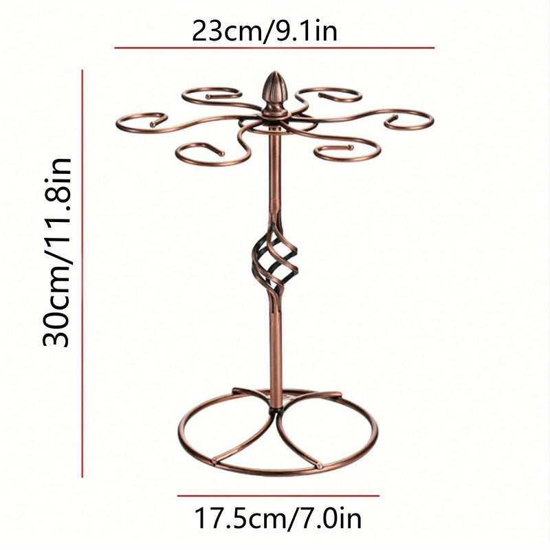 1pc Estilo Europeo Soporte de Vino Tinto Rojo Soporte de Vino Colgante Soporte de Vidrio de Pie Alto Soporte de Exhibición Invertido Soporte de Vino