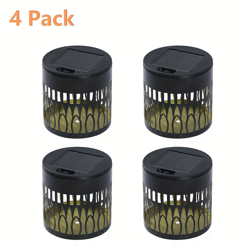 4 piezas de faroles solares para exteriores - Luces de pared IP65 de metal redondo para porche, conjunto de gran valor, luces automáticas para exteriores más brillantes para casas grandes, luces de amanecer a anochecer clásicas para puertas, pasillos y s