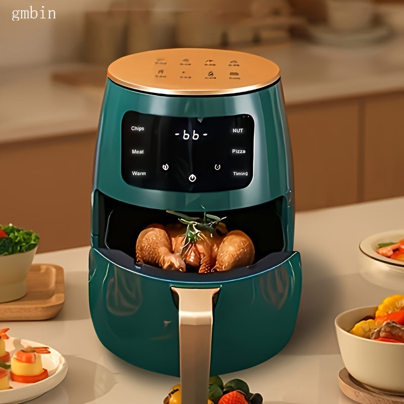 Freidora de aire automática doméstica 4.5L, pantalla táctil inteligente, máquina para papas fritas con gran capacidad