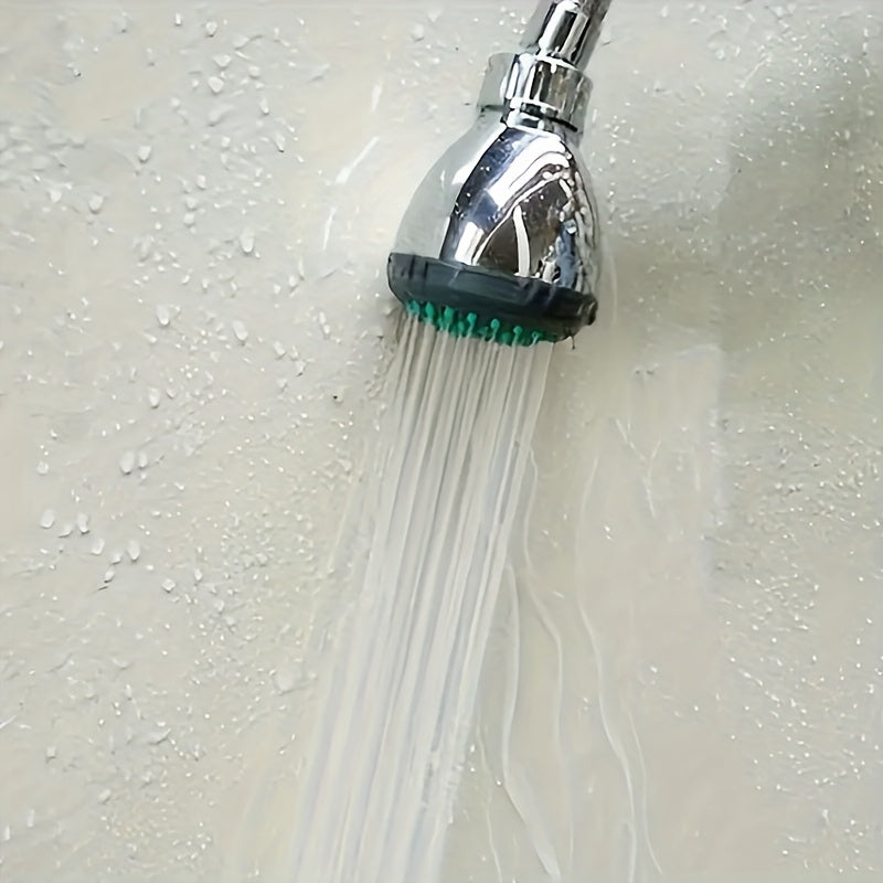 1pc Cabezal de Ducha de Alta Presión con Rociado Giratorio Antiobstrucción, Accesorio para Baño Circular Resistente, Fácil Instalación Sin Herramientas Necesarias, Compatible con Conexiones Estándar para Hogar o Uso Comercial, Diseño Elegante y Ligero en