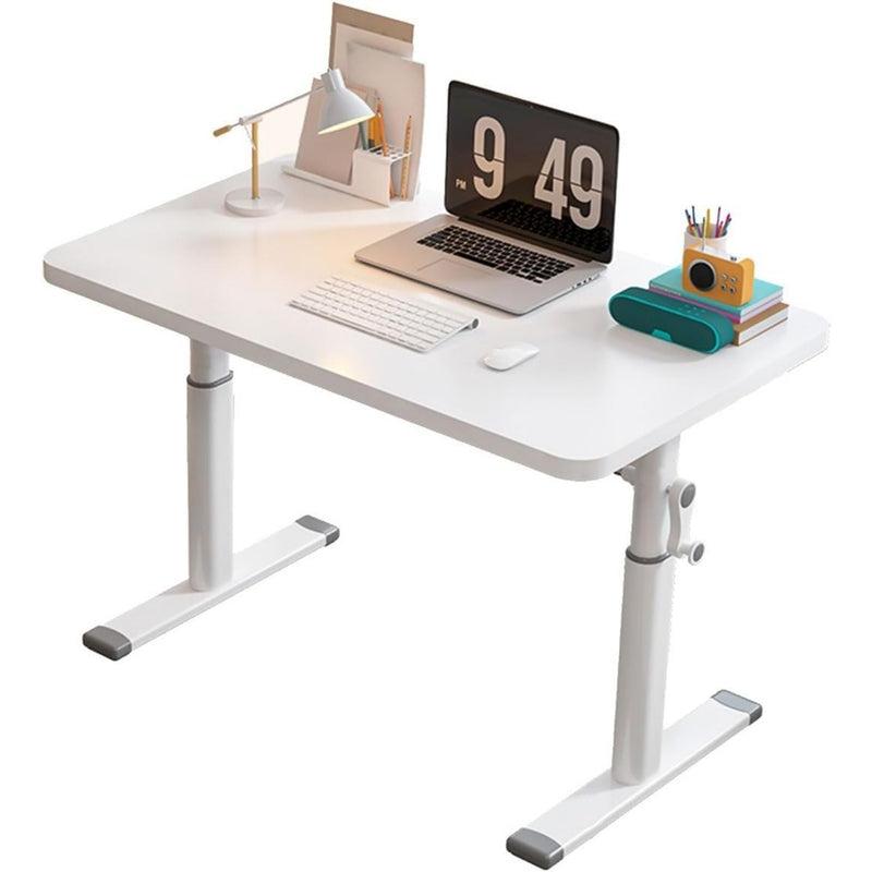 1 pc Escritorio blanco pequeño para computadora, estilo moderno y sencillo, escritorio para trabajar en casa, pequeño apartamento, habitación de invitados, organizador de escritorio y cajón para almacenamiento en casa
