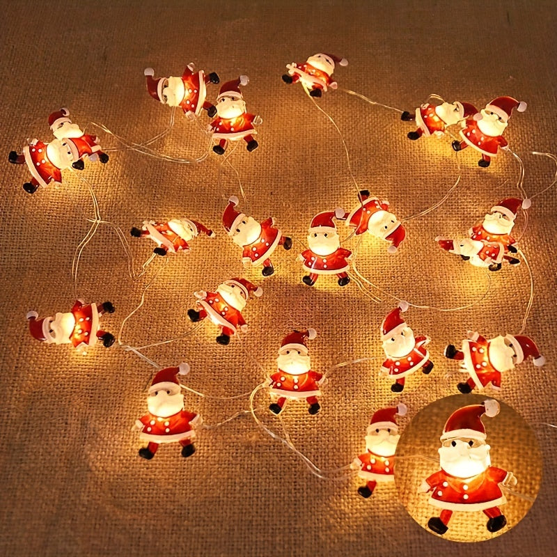 IPC 20LED Silla de Papá Luces de Cadena para Decoración de Árbol de Navidad en Casa, un Regalo Ideal para Navidad y Año Nuevo. Luces de Cadena de Campana de Papá Noel, Luces Colgantes de Alambre de Cobre, Perfectas para Iluminación de Ambiente de Navidad