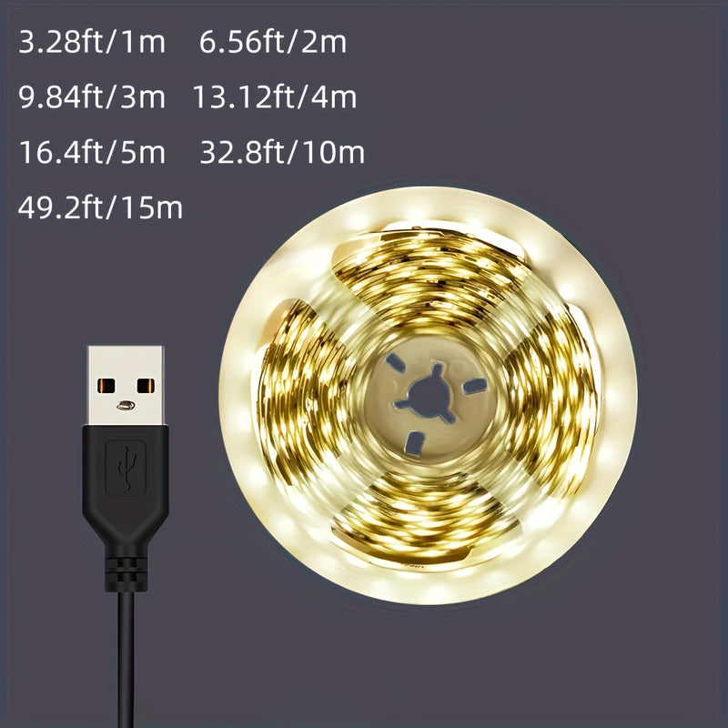 Luces LED 91.44cm-15.24metro para iluminación de dormitorio, Conectar y reproducir, con blanco cálido de 3000K y blanco de 5600K, Adecuado para familias de vacaciones, fiestas, vitrinas de exhibición interior, iluminación de fondo de TV