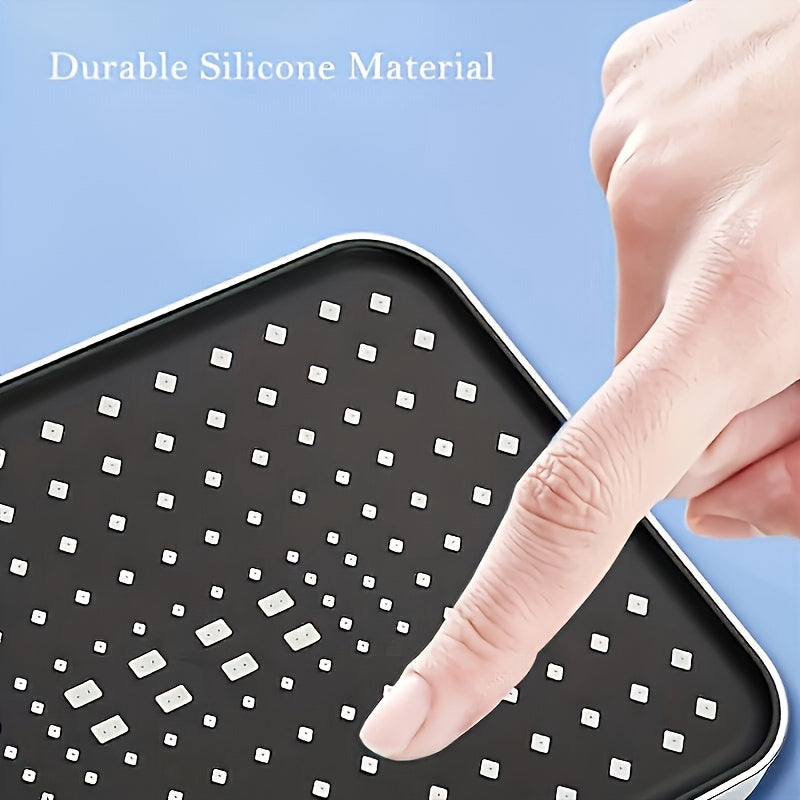 1 pieza, cabeza de ducha de pared de gran tamaño de alta presión - Diseño moderno de plástico negro, 304X118mm, cubrimiento completo del cuerpo con flujo de agua uniforme, fácil de instalar para el baño del hogar, soporte de cabeza de ducha, accesorios d
