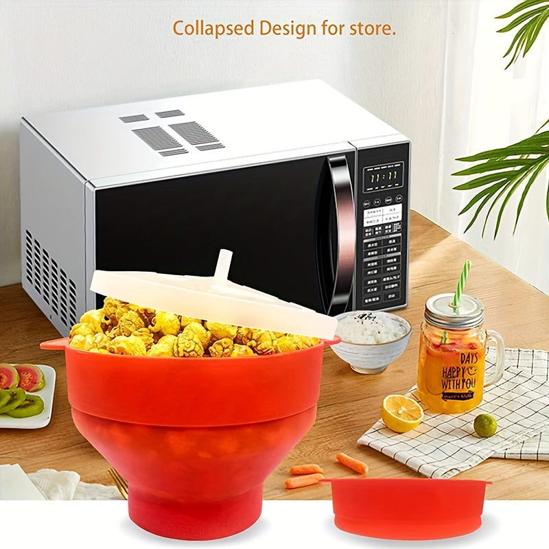 1 ud. Hacedor de Palomitas de Maíz para Microondas HOTPOP - Capacidad Grande de 3L, Bol Plegable Sin BPA, Apto para Lavavajillas, Varios Colores, Sin Necesidad de Electricidad para Noches de Cine en Familia y Fiestas, Regalos de Palomitas, Diseño Plegabl