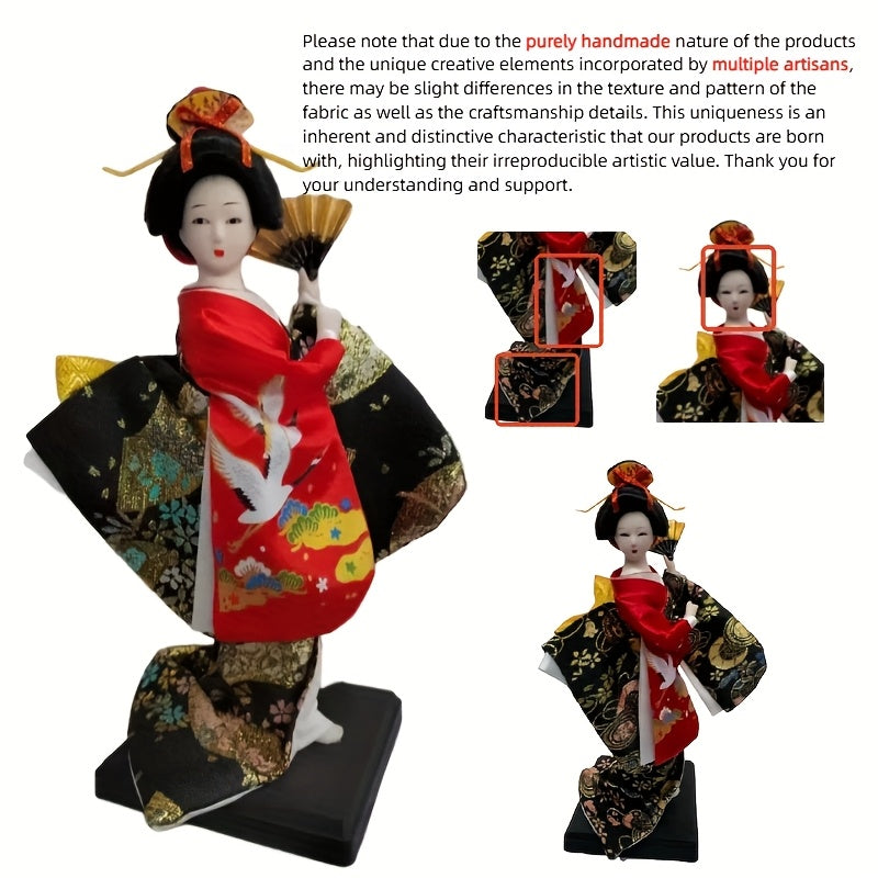 Escultura de muñeca samurái japonesa artesanal - Armadura y atuendo tradicionales, figurina de resina de fantasía para el hogar, bar o estudio - Uso interior/exterior, no se requiere electricidad, decoración de bar, arte cultural, artesanía detallada