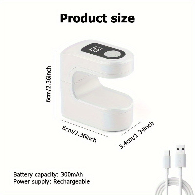 1 lámpara de uñas mini portátil, con pantalla de visualización digital, carga USB, lámpara de poliuretano para uñas de gel, adecuada para uso en casa y salón, para endurecer uñas de gel - otoño, regreso a clases, Halloween