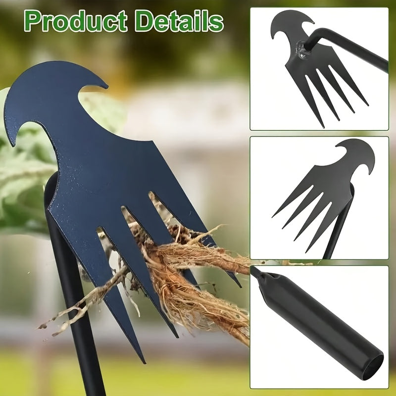 Juego de 3 piezas de acero inoxidable para eliminar malezas, manual, con herramienta de jardinería en forma de L, para eliminar moho de ladrillos y limpiar el borde de la hierba. Herramientas de jardinería duraderas.