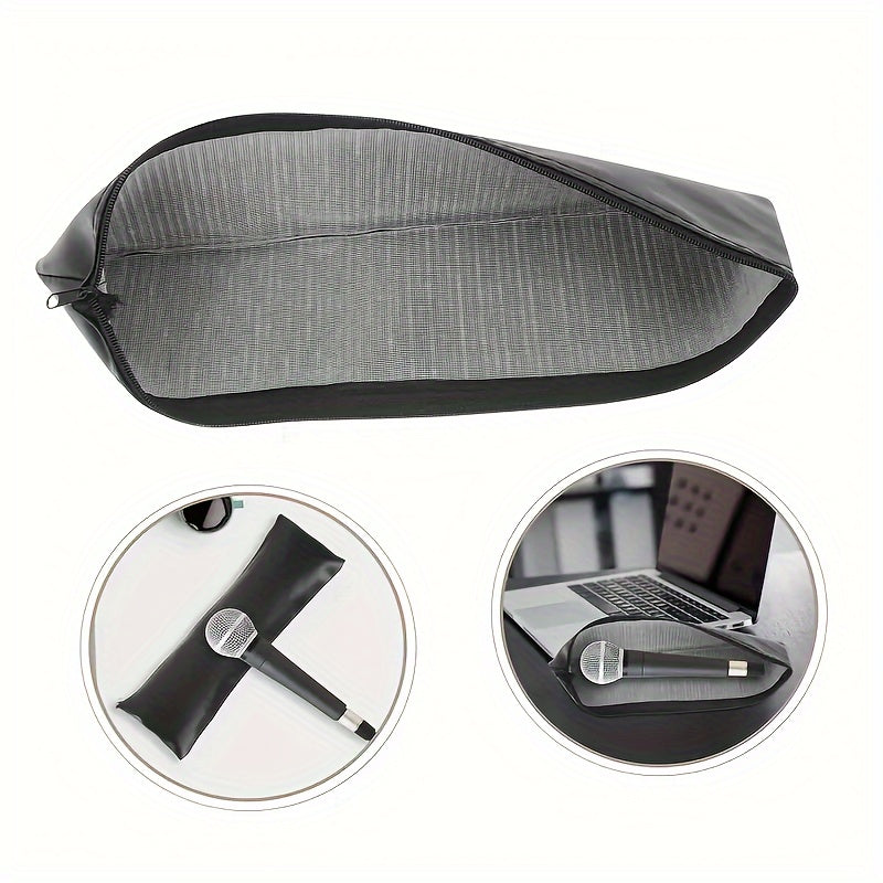 Bolsa de almacenamiento de micrófono BOMGE 1 pieza, accesorios de micrófono, cable de mano, micrófono profesional con cable, resistente al polvo, con cremallera, adecuado para SHURE Beta58 SM57 SM58 Sennheiser E945 E604