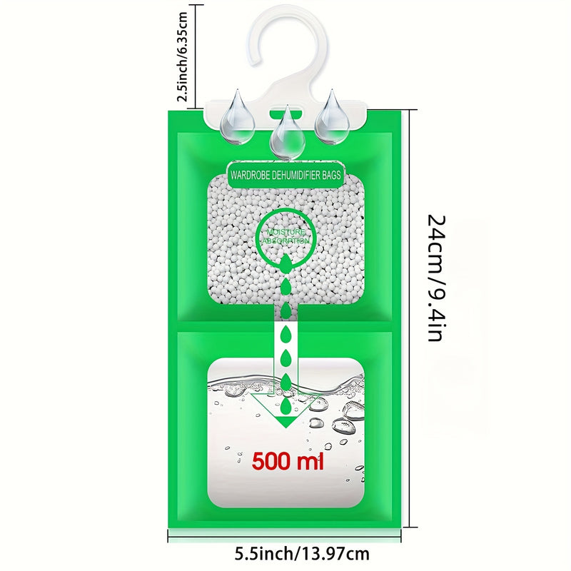 Juego de 10 Bolsas Deshumidificadoras para Armarios, Absorción de Humedad y Secado en Clósets