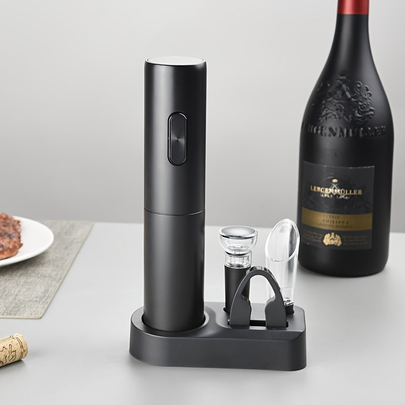 Conjunto de abridor de vino eléctrico automático con cortador de papel de aluminio - Perfecto para fiestas y amantes del vino - Regalo de accesorios de cocina