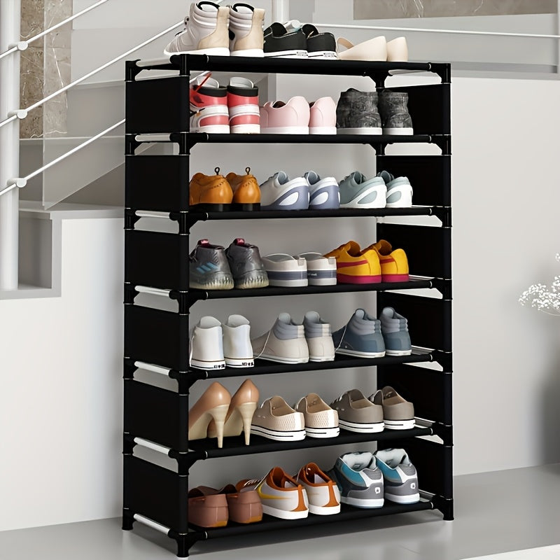 Organizador de zapatos de 5/7 niveles ahorrador de espacio - solución perfecta para diez ocasiones, fácil de montar, apilable y expandible para salas, dormitorios y alquileres