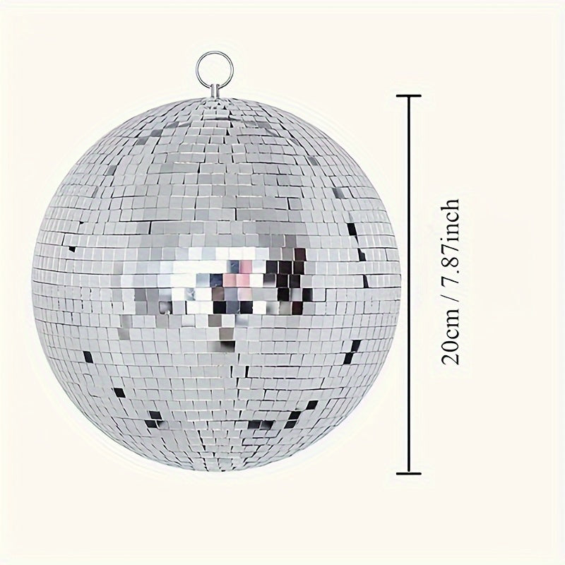 1pc Bola de Espejo de Vidrio, Bola Disco Reflectante, Accesorio para Fotografía, Decoraciones de Bodas para Hogar Sala Oficina, Adecuada para Halloween Navidad Día de San Valentín Año Nuevo Iluminación Escénica