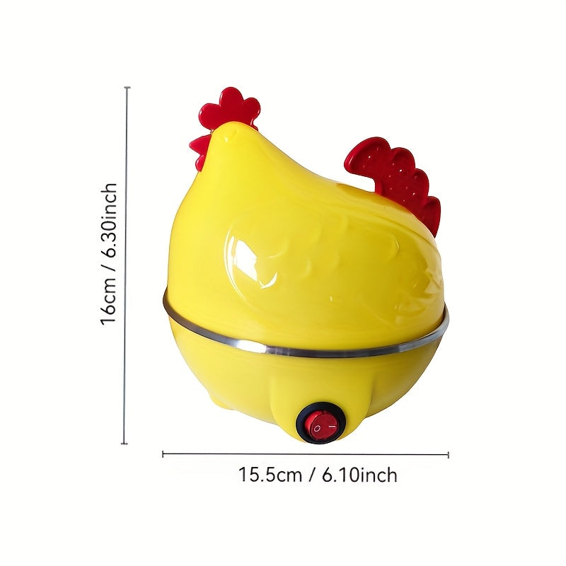 Un pequeño cocedor de huevos multifuncional para el hogar, máquina de desayuno y vaporera | Puede cocer hasta 7 huevos a la vez en forma de gallina | Apagado automático, cocina huevos, maíz y panecillos | Un regalo de Navidad