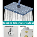 Cabezal De Ducha De Alta Presión Para Baño De 1 Pieza, Cabezal De Ducha Cuadrado Plateado/negro, Rociador De Ducha Fijo Diario Para Baño, Accesorios De Baño, Cabezal De Ducha