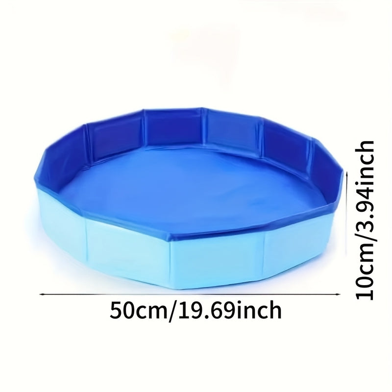 1 pieza, bañera de pies plegable portátil azul de PVC, entrada higiénica de piscina de varios componentes, accesorio esencial para limpieza de piscina, no necesita electricidad, cuidado de pies en la piscina, diseño de almacenamiento fácil, duradera bañe