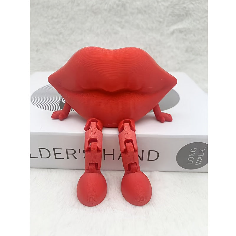 Una nueva pieza de decoración creativa de labios rojos en 3D para el hogar y el coche, perfecta como regalo para amigos en el Día de San Valentín o para arreglos de escena de bodas.
