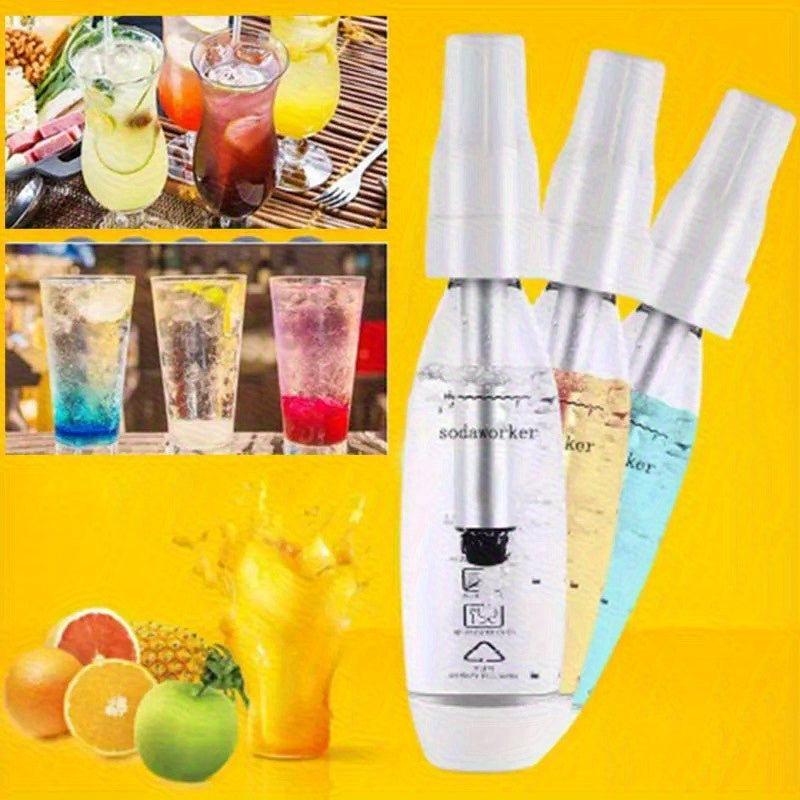 Maquinilla Portátil de Soda - Agua con Gas y Refrescos Caseros en 3 Minutos, Sin Necesidad de Electricidad, Diseño Circular Compacto para Hogar, Cocina o Viaje - Haz Seltzer Fresco, Cola, Bebidas de Limón-Lima, Máquina de Soda Doméstica, Gadget de Cocina