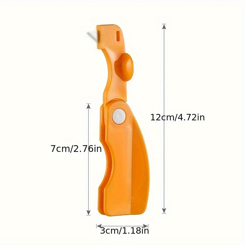 Pelador de Naranjas Plegable Portátil – Multifuncional, Fácil de Agarrar, Cortador y Pelador de Frutas de Metal, No Necesita Electricidad, Seguro para Contacto con Alimentos, Ideal para Uso en Cocina, Pelador para Naranjas