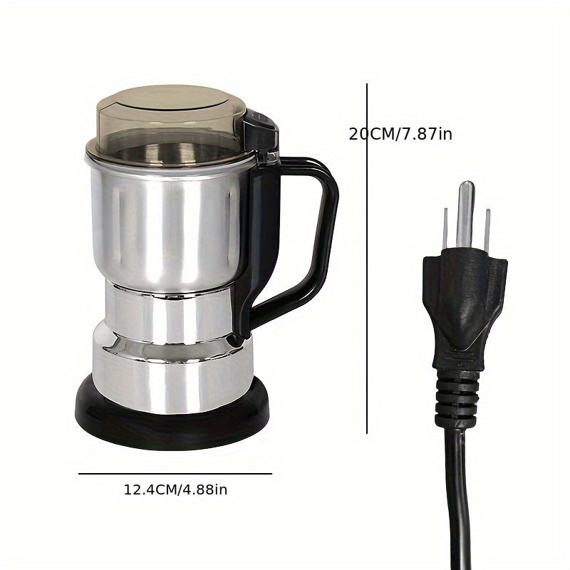 1pc, Mini Molinillo Eléctrico para el Hogar - Operación de Un Solo Toque, Protección contra Sobrecalentamiento, Molienda de Precisión para Café, Especias, Cereales, Solución de Almacenamiento Simple para la Cocina