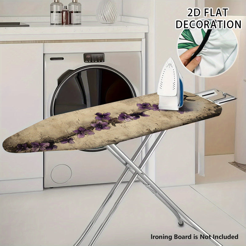 Fundas Lavables para Tabla de Planchar con Diseño Elegante 2D de Enredaderas Moradas - Ajuste Perfecto para la Mayoría de Mesas de Planchado Estándar, Decoración para Lavandería, Accesorios Prácticos y Fáciles de Instalar, Superficie Lisa, Esenciales del