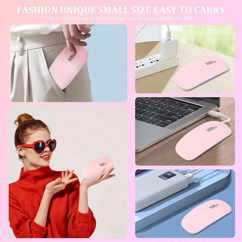 Linterna Compacta para Uñas, Luz de Curado de Gel LED, Secador de Manicura para Salón y Hogar, Curado Rápido para Uñas DIY
