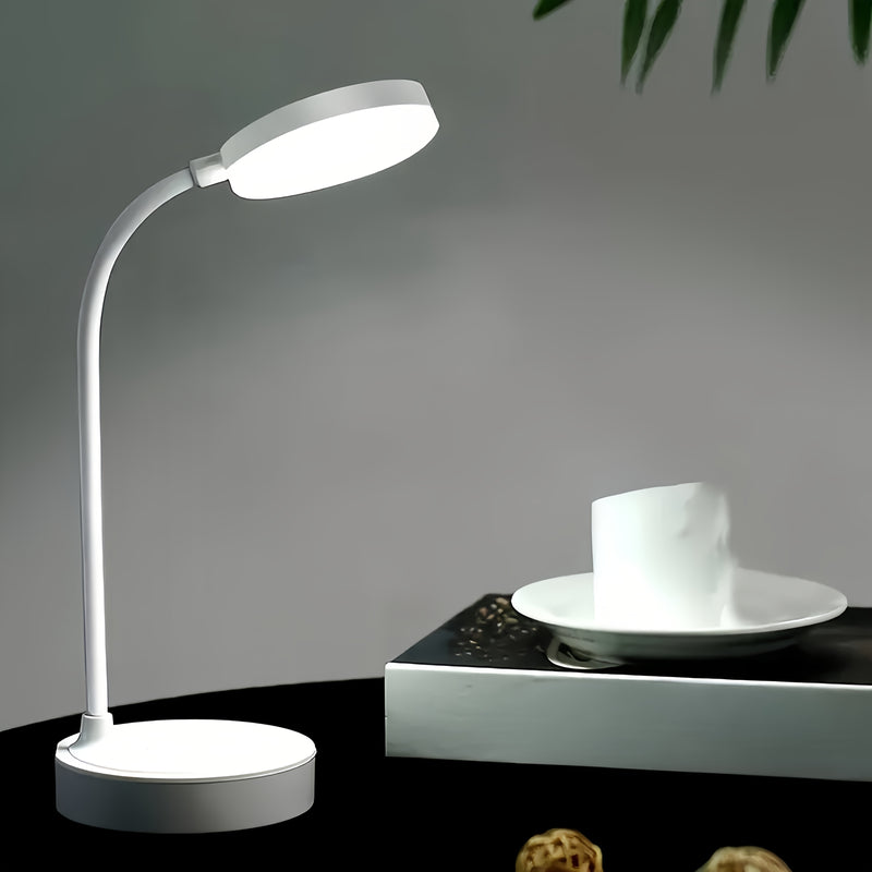 Linterna de Escritorio con Alimentación USB y Iluminación Ajustable - Diseño Elegante en Blanco para Dormitorios, Salas y Residencias Universitarias - Regalo Ideal para San Valentín o Navidad