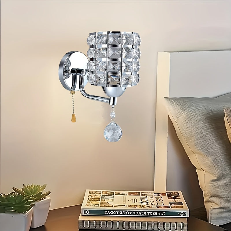 1 aplique de pared redondo ajustable con diseño industrial de metal, interruptor de cadena, montaje semiempotrado, cableado para 110V-240V, sin bombilla incluida - luz de pared moderna para decoración de hogar u oficina, iluminación ajustable|Aplique de