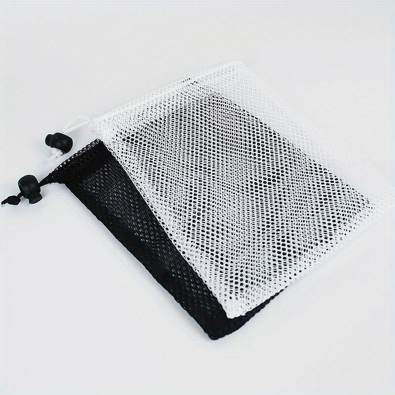Bolsa de Almacenamiento con Cordón para Juguetes de Playa, Organizador de Baño, Bolsa de Malla Utilitaria Negra para Gafas de Buceo y Más – Tu Ayudante del Hogar