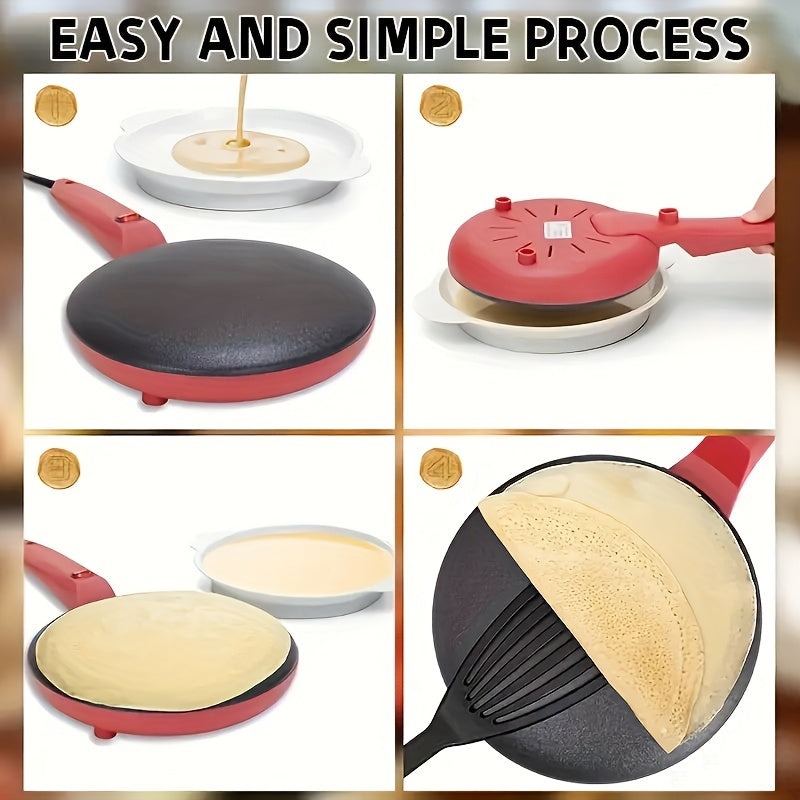 Sartén de hornear antiadherente estándar de EE. UU. 110V, fabricante de panqueques de cocción lateral, máquina de spring rolls, olla de panqueques para el hogar, molde de pastel eléctrico, sin recubrimiento, fácil de limpiar, adecuado para la cocina fami