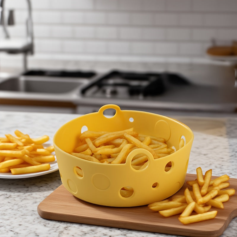 Rejilla Reutilizable para Freidora de Aire - Antiadherente, Fácil Limpieza con Asas, Diseño Circular para Cocina Uniforme, Compatible con la Mayoría de Freidoras Estándar, Accesorio de Cocina, Utensilios de Cocina Perforados