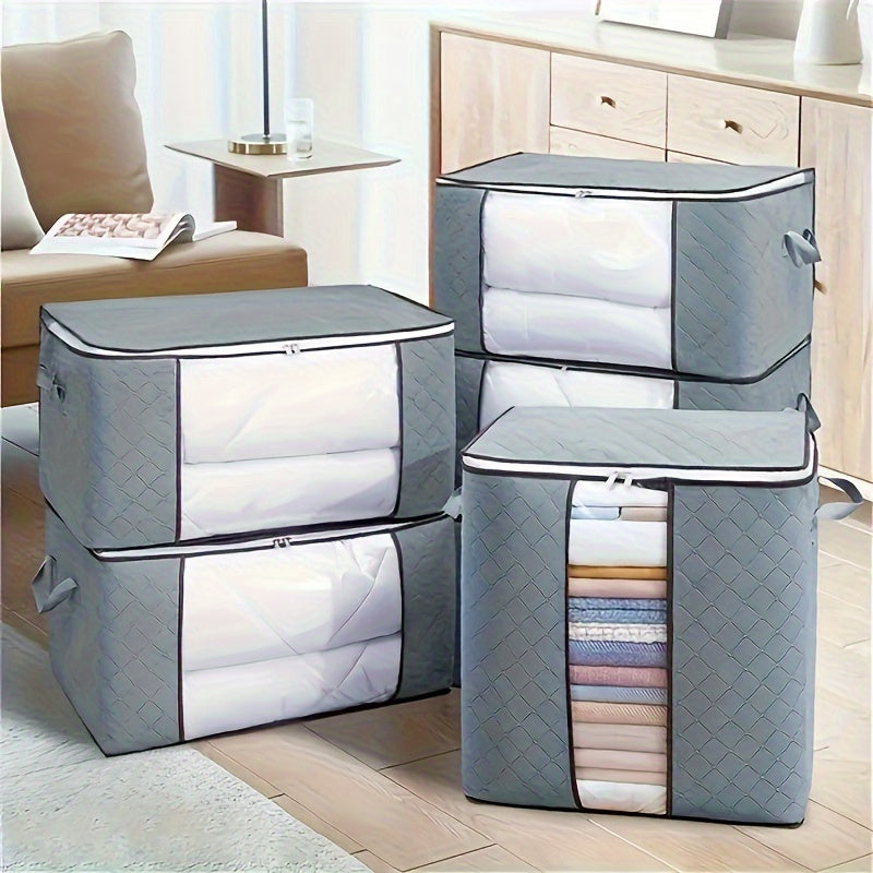 Bolsa de Almacenamiento Extra Grande Plegable para Mantas, Ropa de Cama y Edredones - Organizador Versátil con Cierre de Cremallera, Ideal para la Organización del Hogar, Almacenamiento Debajo de la Cama