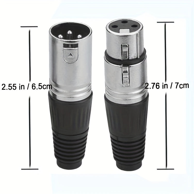 2pcs Cables XLR, Macho a Hembra, Cables de Audio y Iluminación Profesionales de 3 Pines para Micrófonos, Altavoces, Mezclador, Amplificador - Rojo y Azul, Funda Resistente, Alivio de Tensión Tri-Grip, Rendimiento Sin Ruido, Paquete de Cables de Micrófono