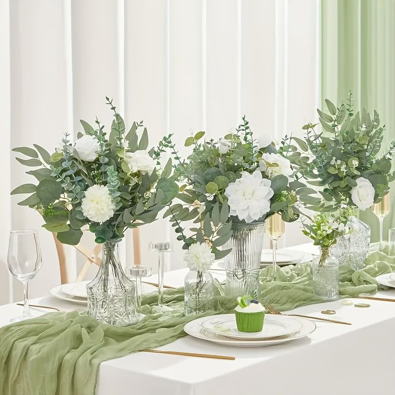 40 piezas de flores artificiales de eugalea y sauce, flores pequeñas con aroma, ideales para bodas de primavera y verano, arreglos florales DIY en jarrones, decoración para el hogar y jardinería