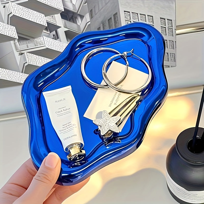 1pc/Bandeja de Joyería Irregular Creativa para Almacenamiento, Regalos Festivos, Deseos de Cumpleaños, Suministros para Fiestas, Regalo para Novio o Novia, Material ABS
