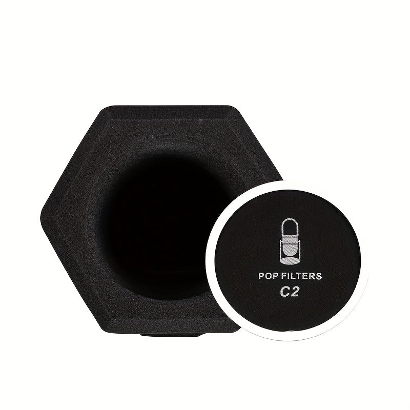 Filtro pop de esponja y goma G-MARK para micrófonos - Pantalla antiviento para grabación en estudio, reducción de ruido, bola de espuma insonorizada, diseño hexagonal, compatible con micrófonos estándar, accesorio para grabación en estudio | Pantalla hex