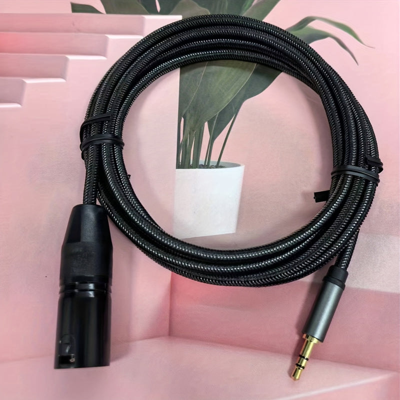 Cable integrado de micrófono masculino a XLR de 3,5 mm, XLR a 3,5 mm (1/8 pulgadas), adecuado para tabletas, portátiles, micrófonos, amplificadores y tableros de audio.