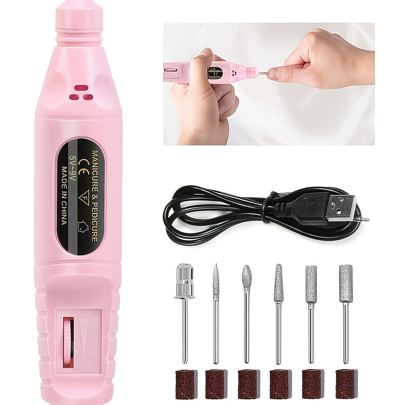 Kit de Cuidado de Uñas 15 Piezas: Lámpara LED, Quitaesmalte, Brocas para Taladro, Pegamento Extensor, Empujador de Cutículas de Silicona, Separador de Dedos y Bloque Pulidor