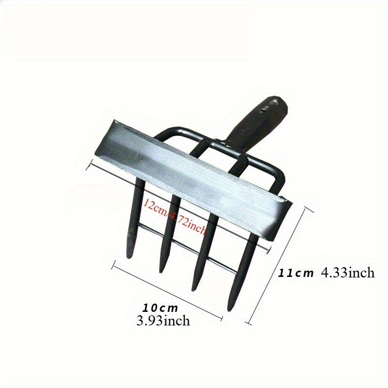 Pala de jardín de metal duradera con hoja de acero ajustable, ideal para el mantenimiento eficiente de granjas y jardines, perfecta para descompactar el suelo y eliminar malezas, jardín también.