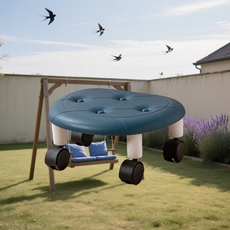 Taburete de cuatro ruedas (A) con función de arrodillarse y sentar, silla de equilibrio universal para todas las estaciones, taburete rodante bajo con ruedas, ideal para hogar, oficina, garaje o limpieza del piso