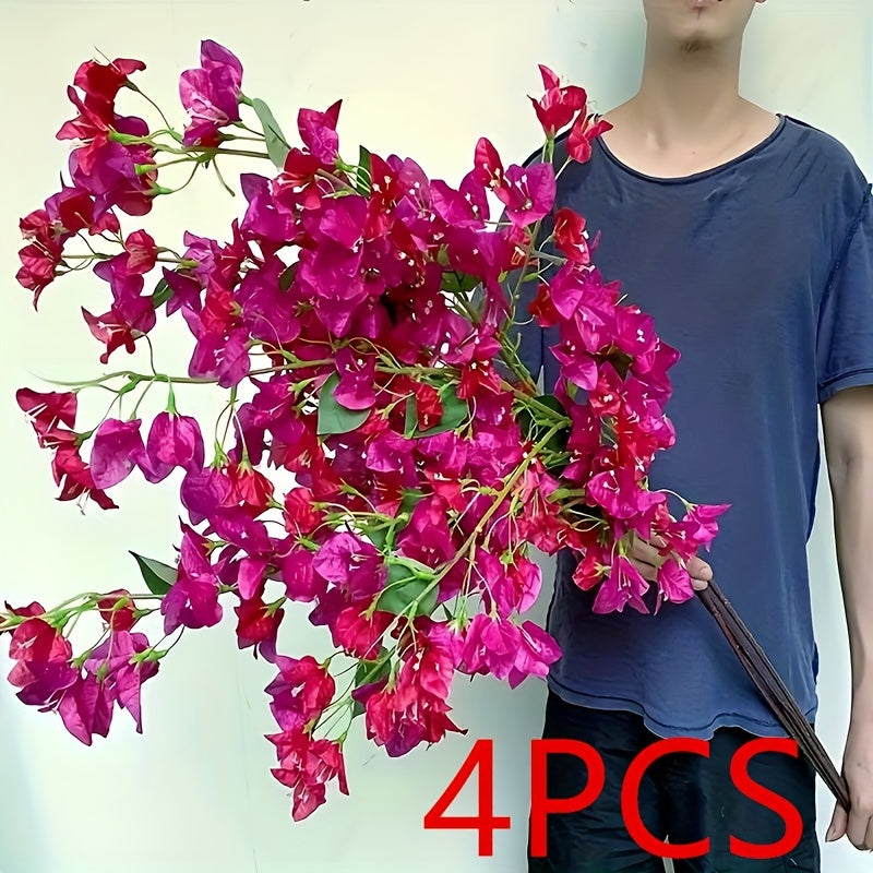 Un juego de 4 enredaderas artificiales de glicina con alta resistencia al óxido, plástico, para decoración del hogar, bodas y jardines - incluye sin contenedor - ideal para Navidad, Halloween, Pascua, Acción de Gracias y San Valentín