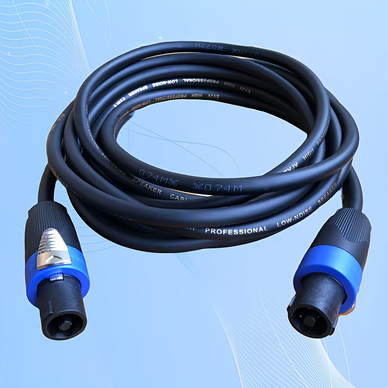 Cable de audio profesional con conectores masculinos a masculinos, Speakon a Speakon, 4 estilos de conectores, 100cm/3.28 pies o 500cm/16.4 pies, material PVC, forma redonda, modo de alimentación sin carga, no requiere batería, con cableado para instalac