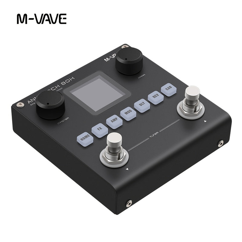 Guitarra eléctrica digital M-VAVE con efectos integrados BLACKBOX, caja pequeña negra multifunción, altavoz monobloque para teléfono móvil y grabación analógica de sonido