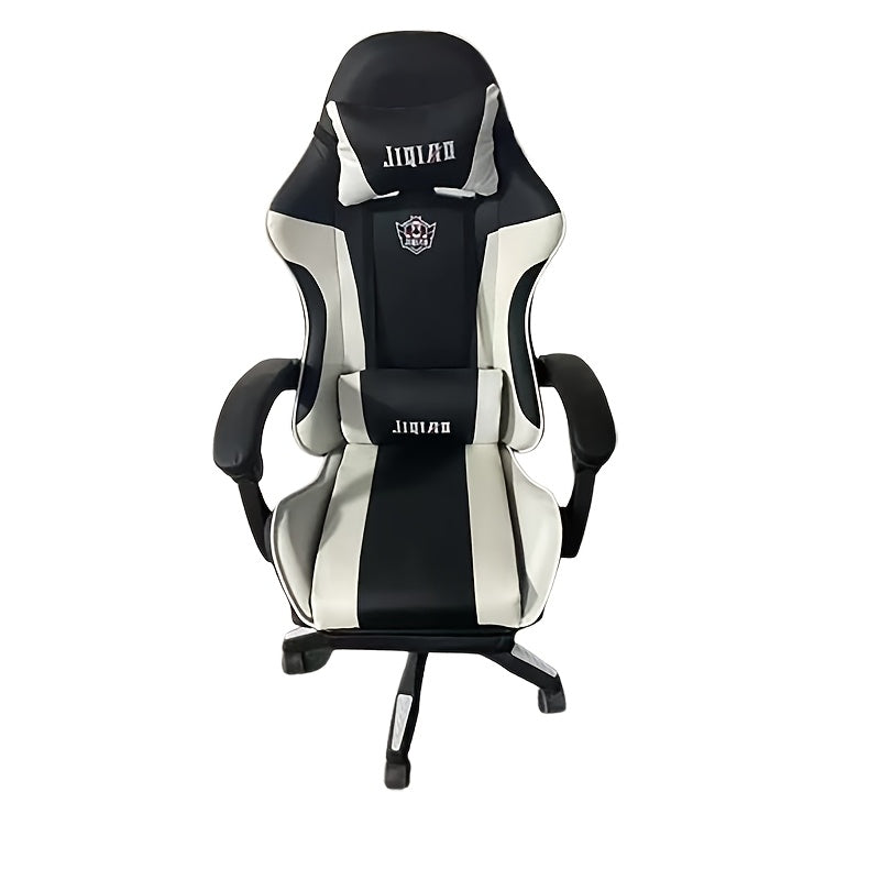 Silla ergonómica para juegos con cojín de látex y relleno de esponja, respaldo ajustable, marco de nailon resistente, mecanismo giratorio, material de madera dura y vidrio, apoyabrazos, para uso en el hogar y la oficina.