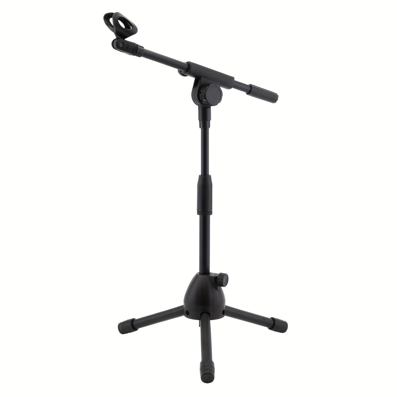 Soporte de Micrófono Retráctil de Brazo Oscilante Montado en el Suelo para Actuaciones en Escenario/Conciertos con Trípode, Soporte de Trípode