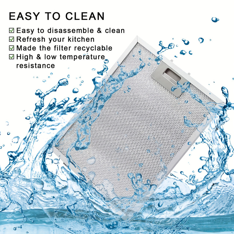 1 Juego/2 Piezas/4 Piezas Malla de Filtro para Campana Extractora de Aleación de Aluminio - Pantallas Filtrantes de Aceite y Grasa para Purificación Eficiente del Aire en Cocinas, Accesorios de Ventilación Bajo Gabinete Fácil Instalación, Filtros de Aire
