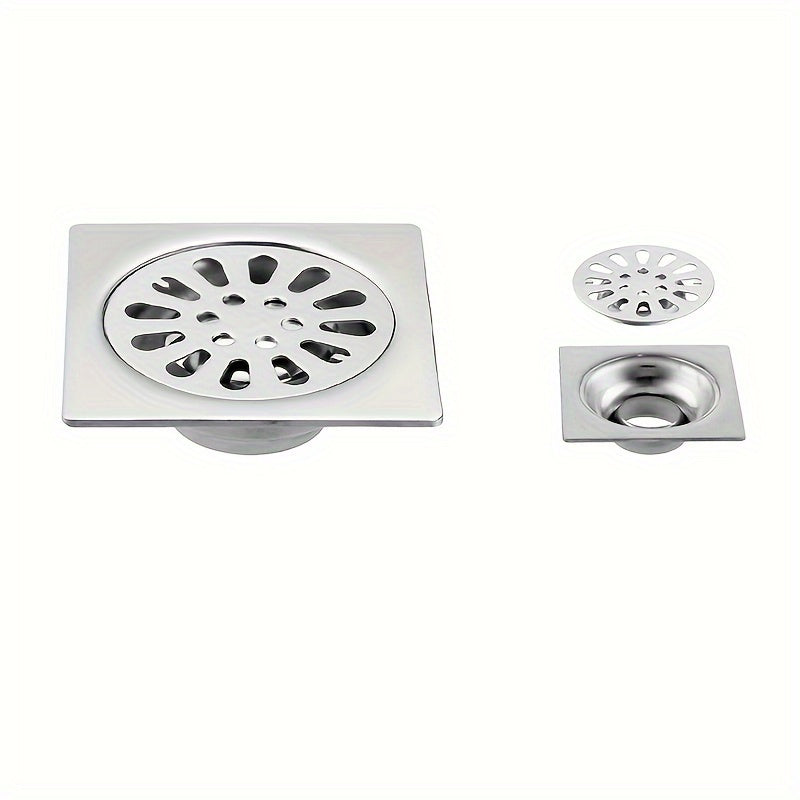Desagüe de Ducha y Suelo para Baño de Acero Inoxidable de Doble Uso - Recolector de Cabello Desmontable y Desodorante con Diseño Antioxidación, Filtro Fácil de Limpiar para Baños Modernos