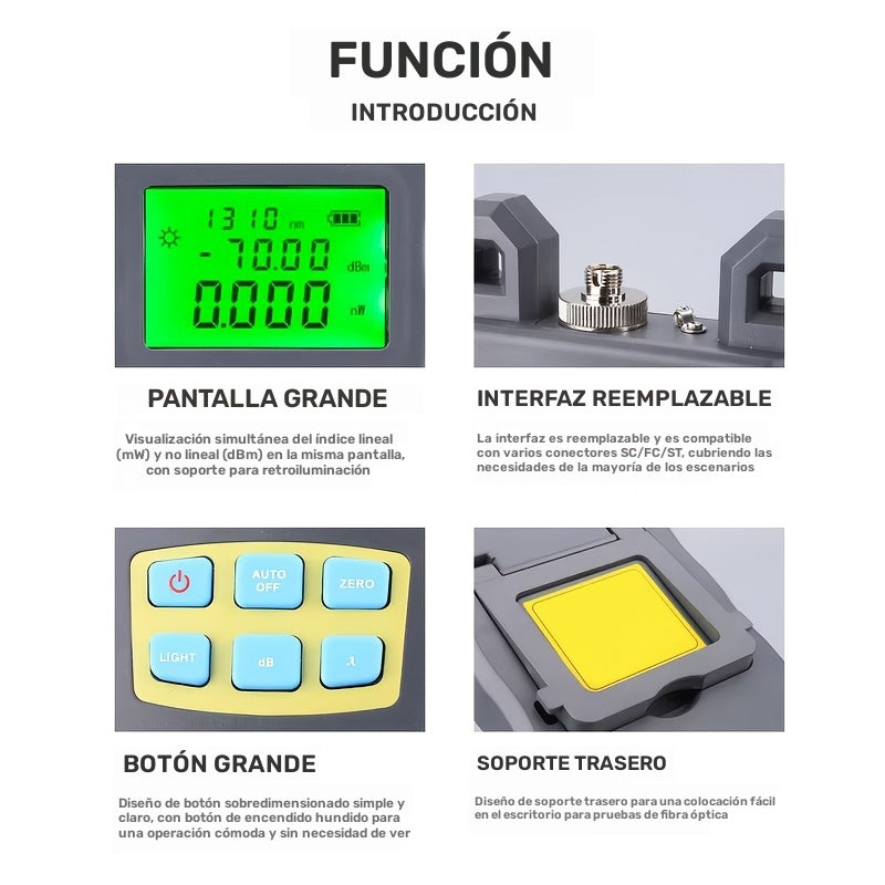 1pc Medidor de potencia óptica DXP-20B medidor de atenuación óptica OPM probador de atenuación de fibra -70+10dbm FC/SC/S