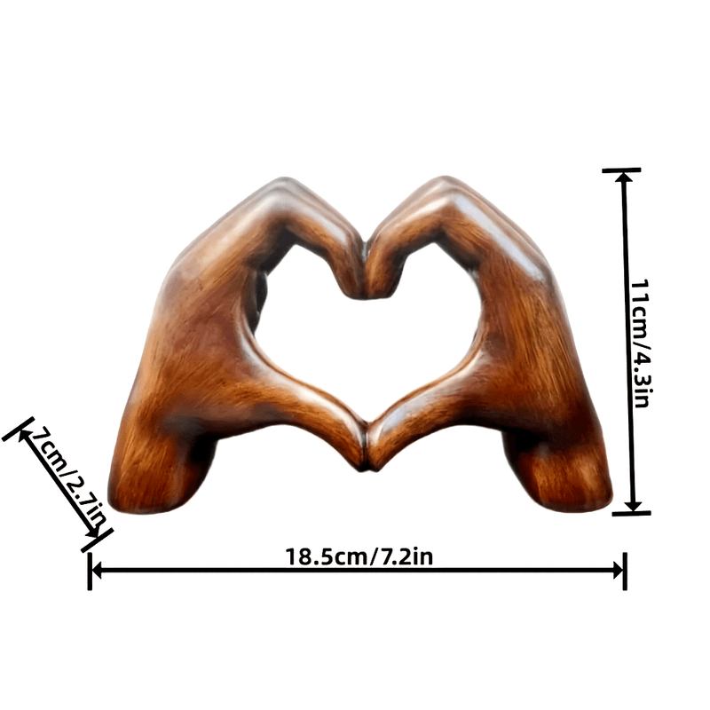 1 Pieza Adorno de Corazón, Estatuilla de Resina Artesanal, Decoración para Librero Sala Oficina Gabinete, Regalo para Día de la Madre Año Nuevo Pascua Fiesta